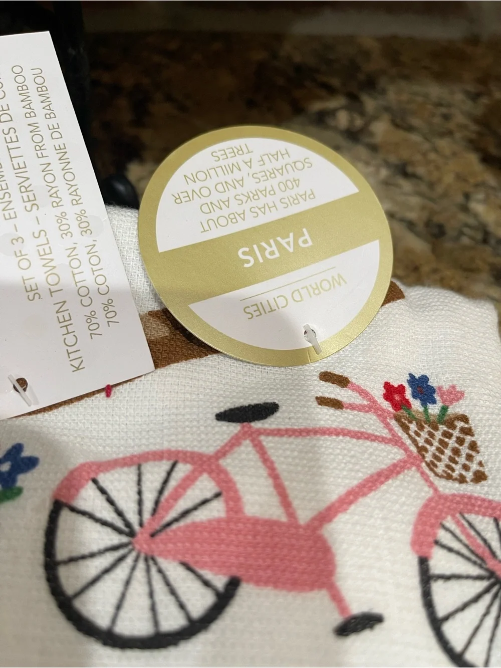 Isaac MIzrahi Kitchen Towel trio - PARIS - brand new!